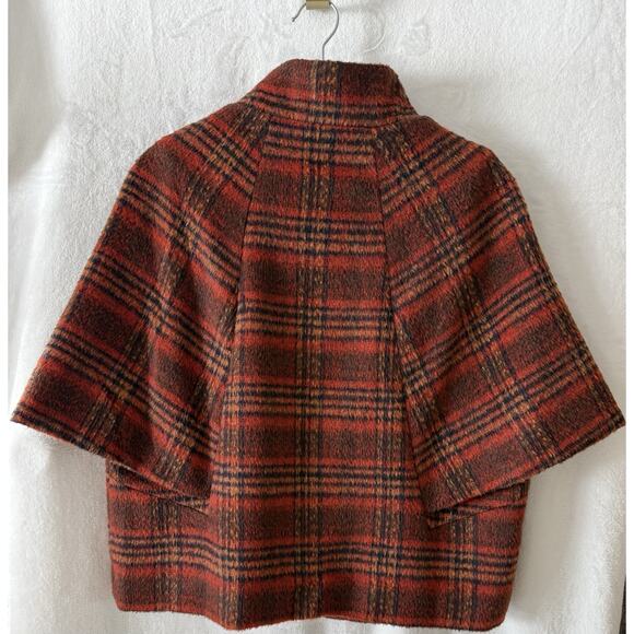 Anthropologie Women’s Tess Plaid Capelet One Size - Picture 4 of 10